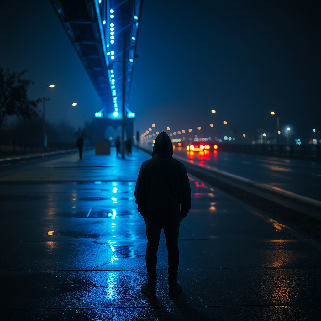 Running Through Blue Light