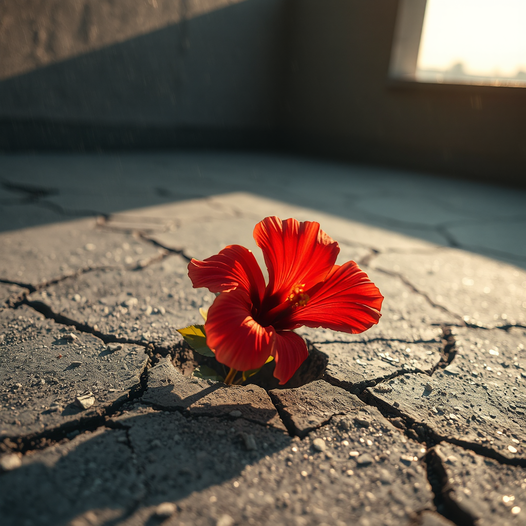 Concrete hibiscus