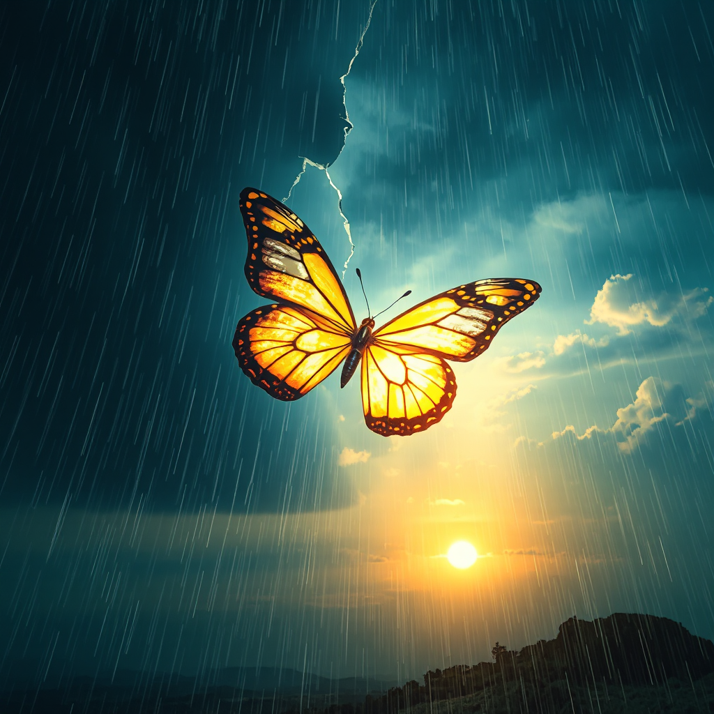 Butterfly Through the Storm