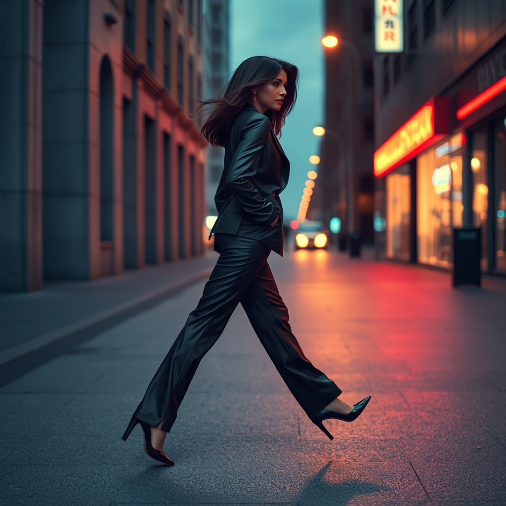 Fine Girl Walks Slick