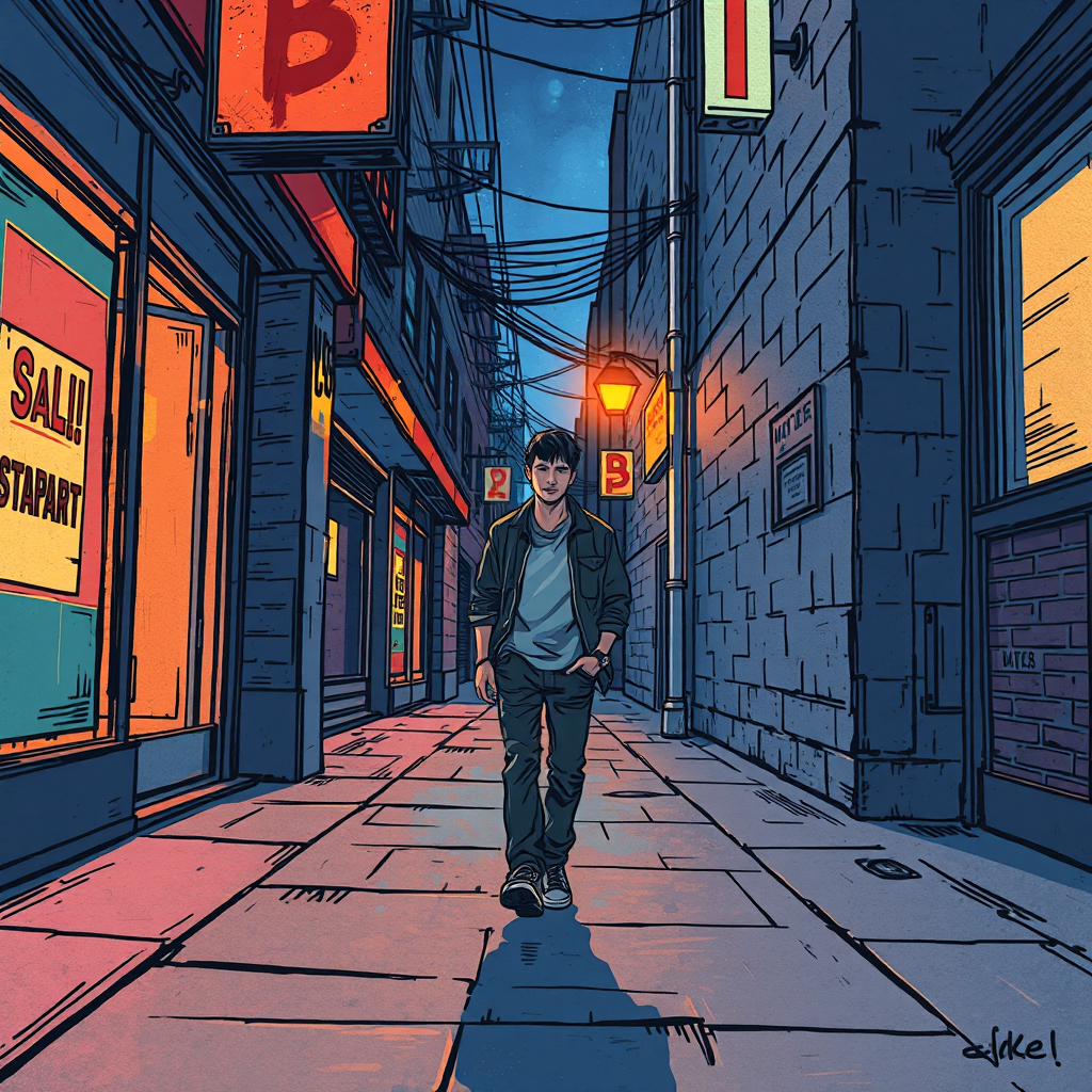 Street Cartoon Scenes