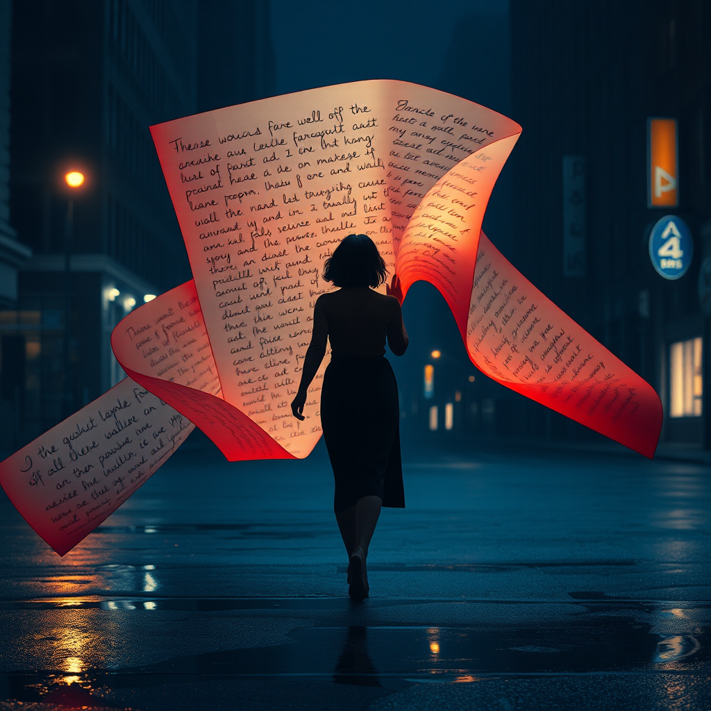 Lipstick on the Goodbye Letter