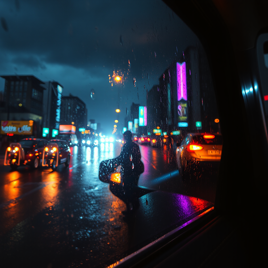 Neon Rain Midnight