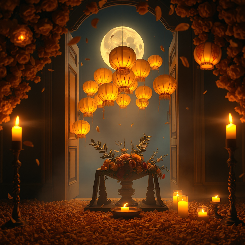 Marigold Lanterns After Midnight