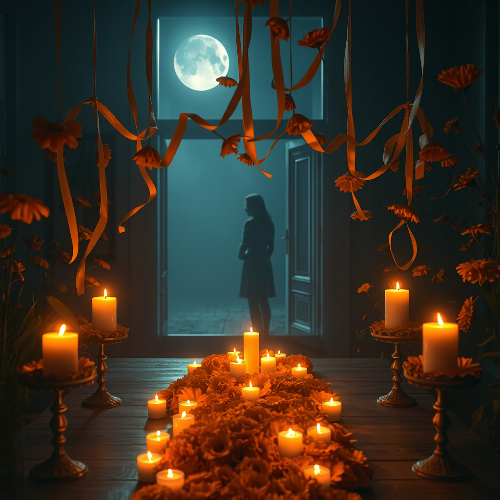 Marigold Candles on the Midnight Altar