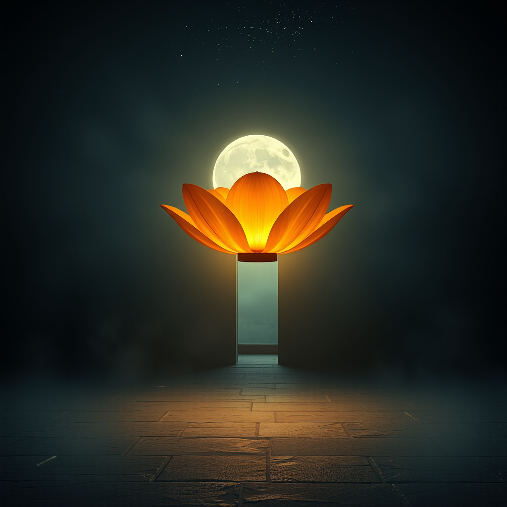 Marigold Lanterns at Midnight