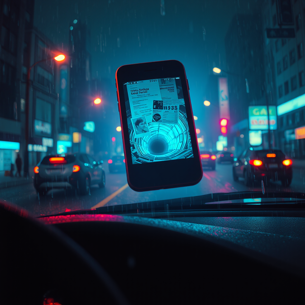 Neon Flip Phone Dreams