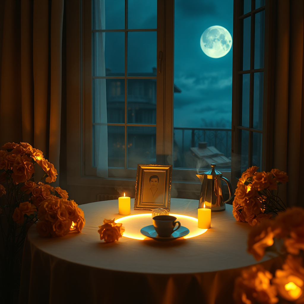 Marigold Lanterns at Midnight