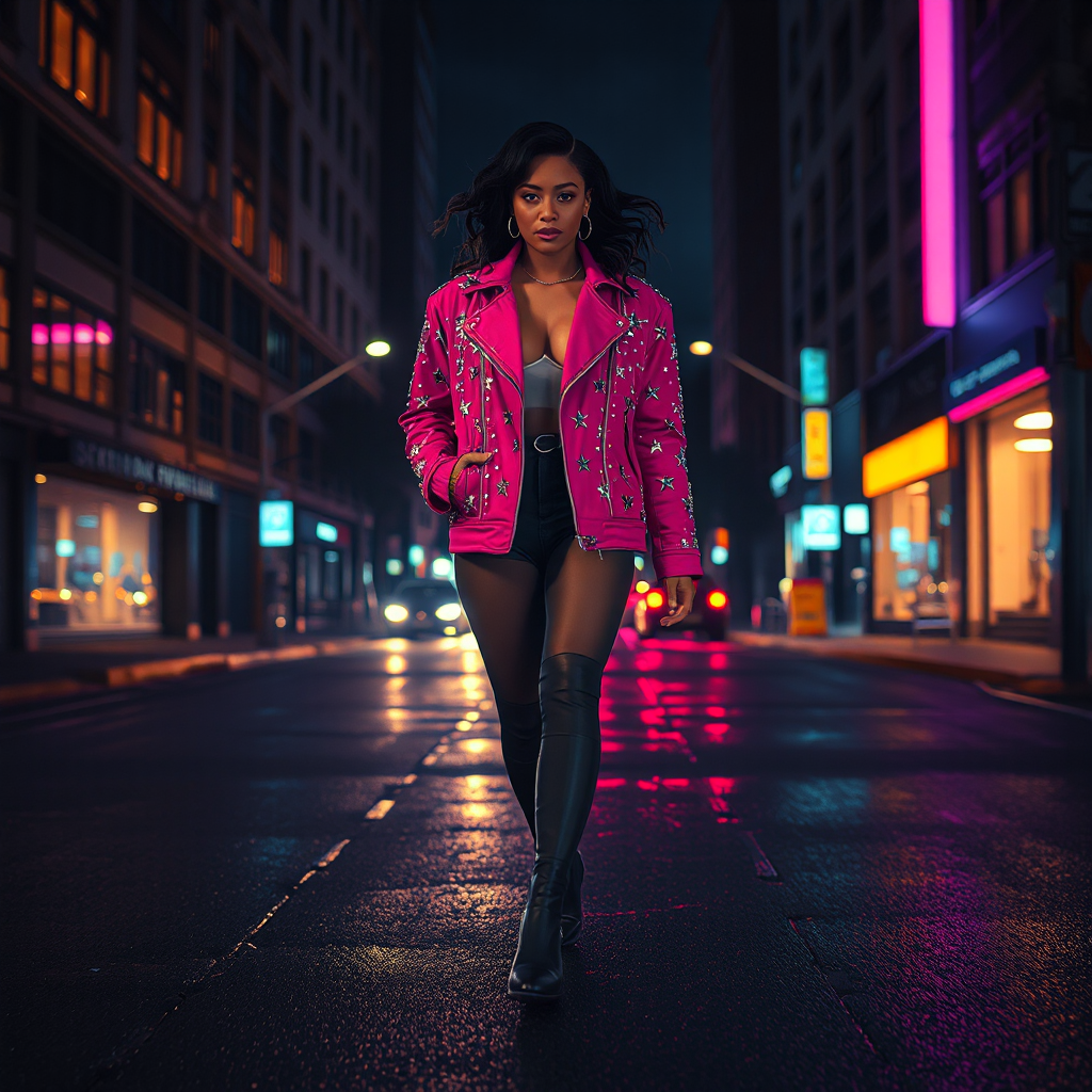 Velvet Parade Under Neon Lights