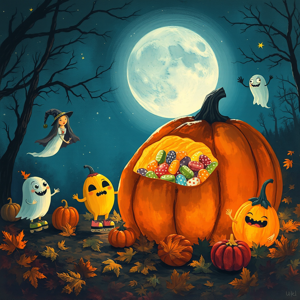 Knock Knock, Who's in the Moonlit Pumpkin Patch?