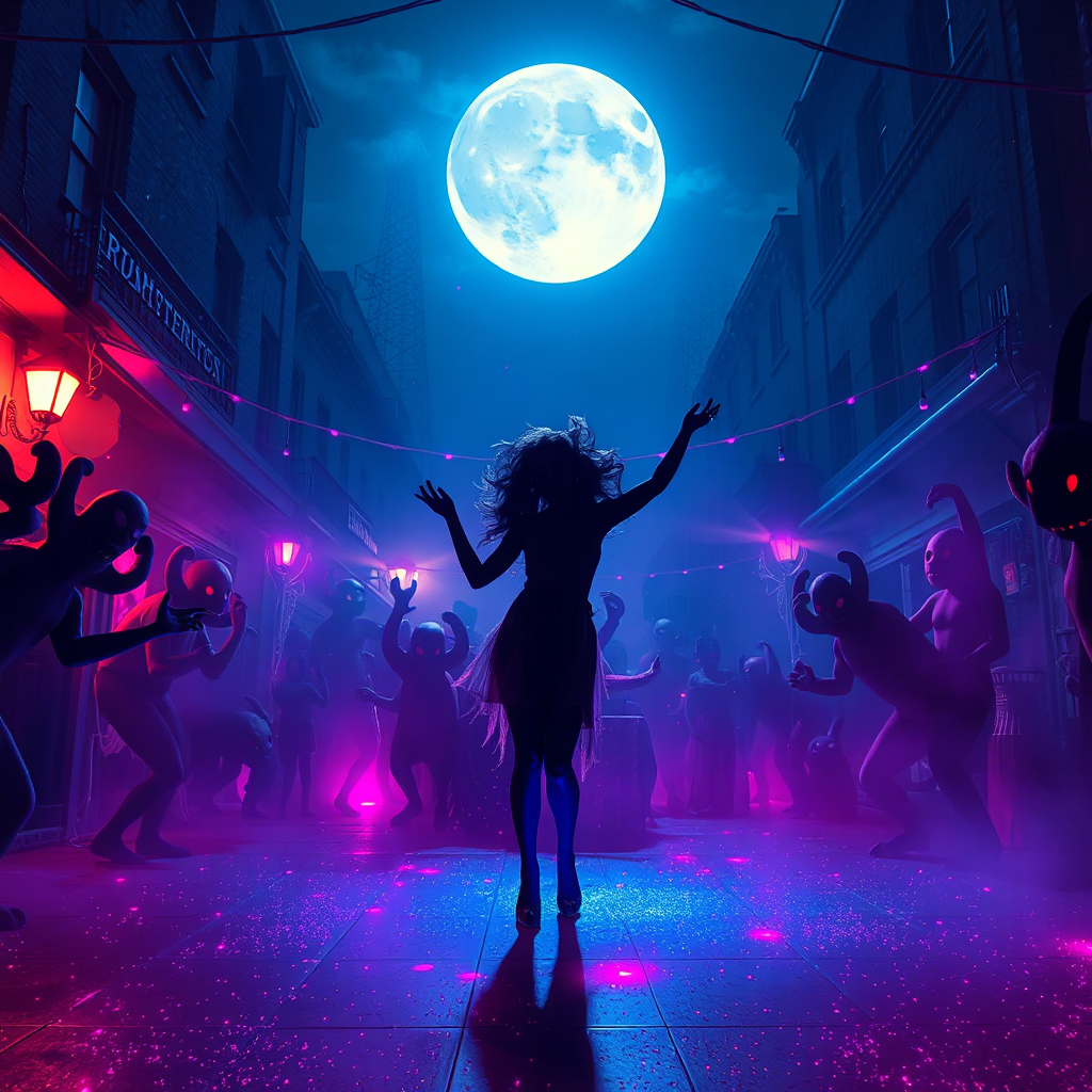 Neon Moonlit Monster Mash