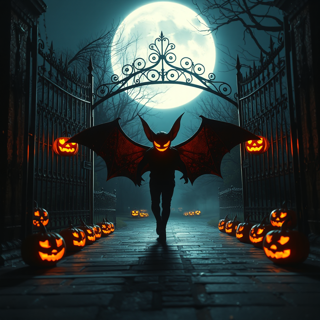 Moonlit Bat-Dash Entrance