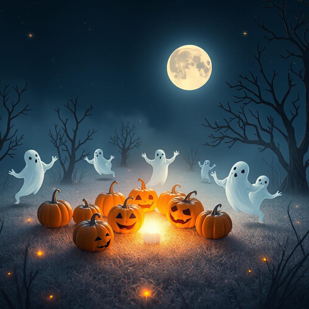 Little Pumpkins Dance at Moonlight