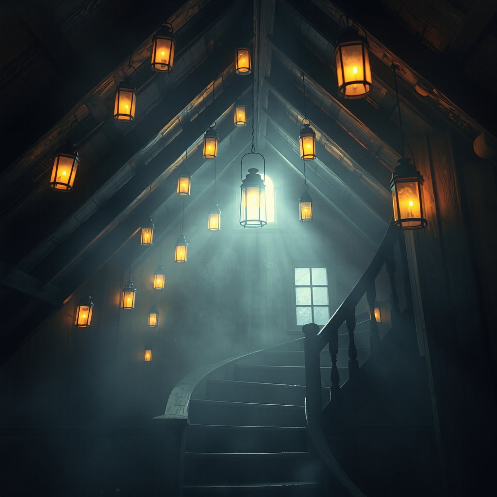 Midnight Lanterns in the Attic