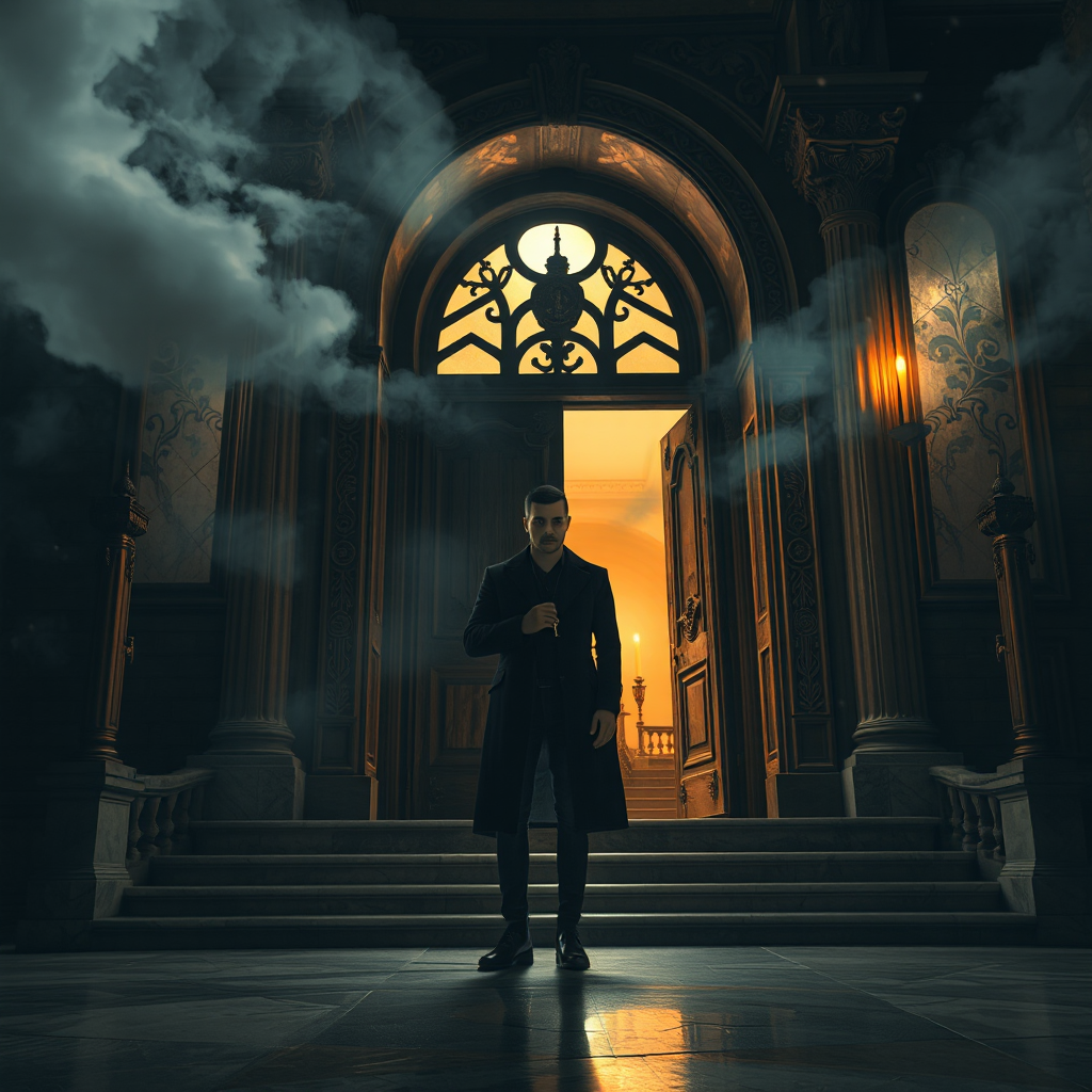 Moonlit Manor Entrance