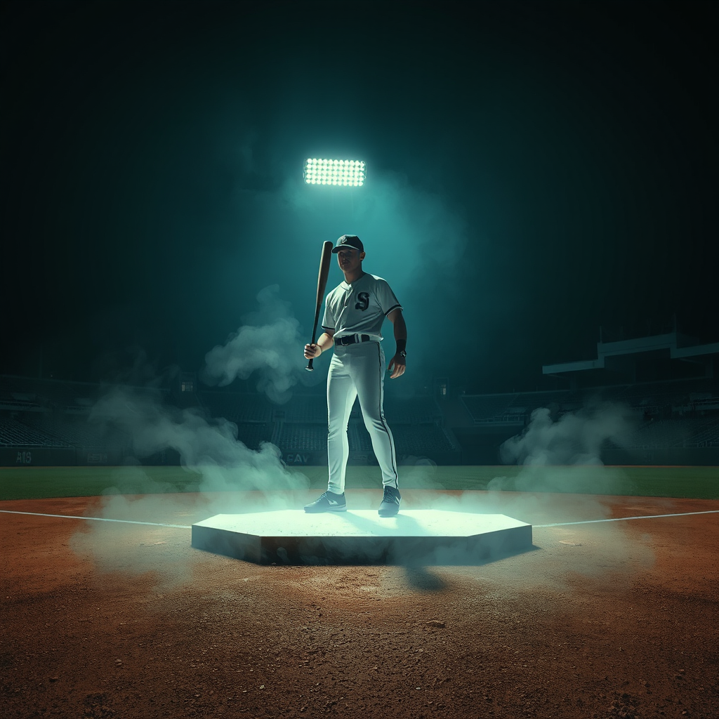 Ghost Lights at Home Plate